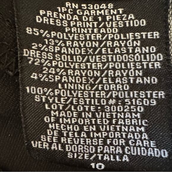 Sophia Christina black white sleeveless knee length sheath dress size 10
 b26 - Picture 3 of 4